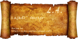 Lajkó Aszter névjegykártya